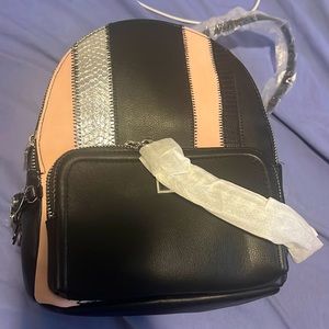 Brand new Vs black striped mini backpack